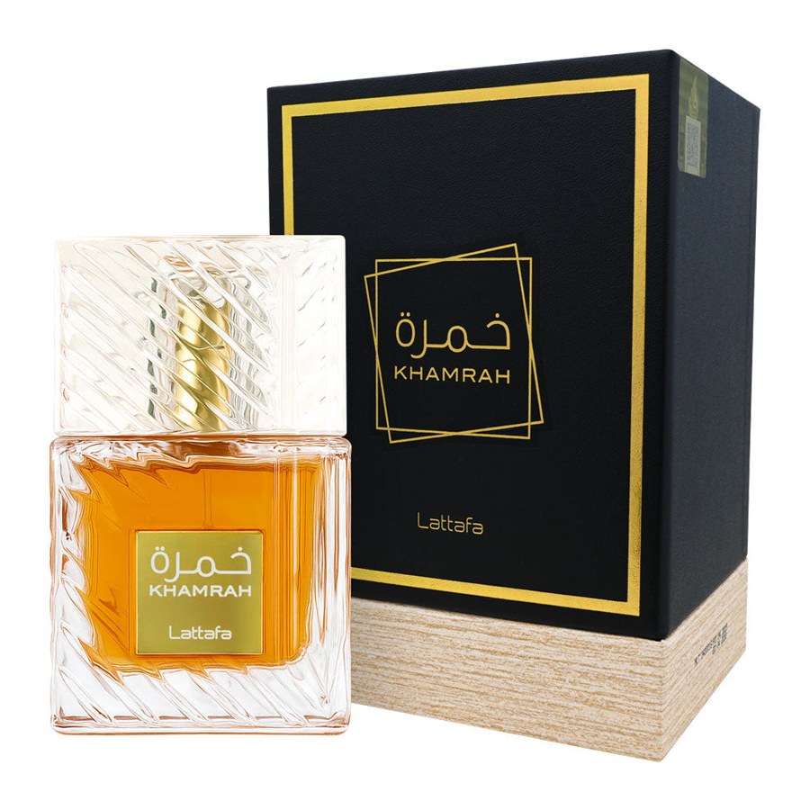 Lattafa Khamrah perfume bottle